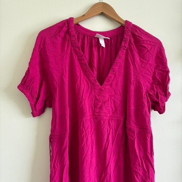 Ingrid by Isabel Maternity Short Sleeve V-Neck Midi Dress Pink Women’s Size M - Picture 3 of 9